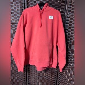 Jordan Women’s Oversized Hoodie Red Flight Logo Pullover Cotton Size L